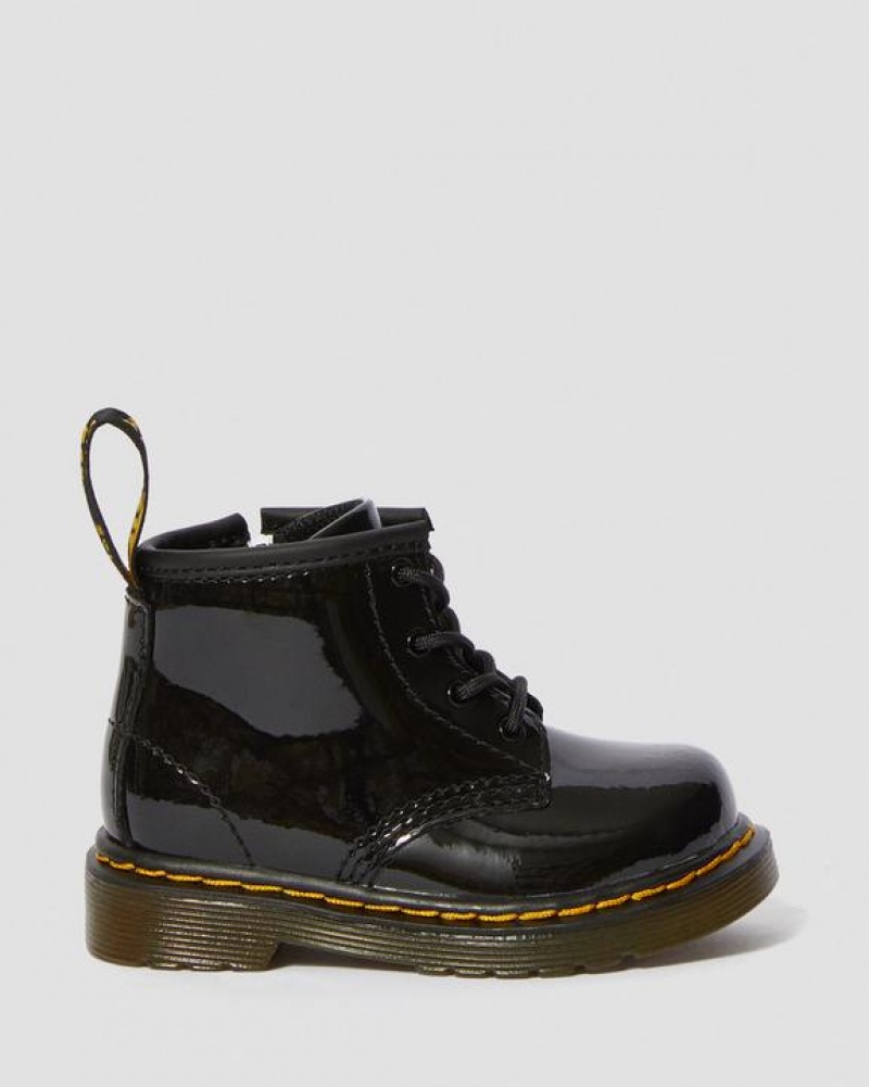 Dr Martens Infant 1460 Kiiltonahka Nahkaiset Pitsi Up Lasten Saappaat Mustat | Suomi_Dr21197