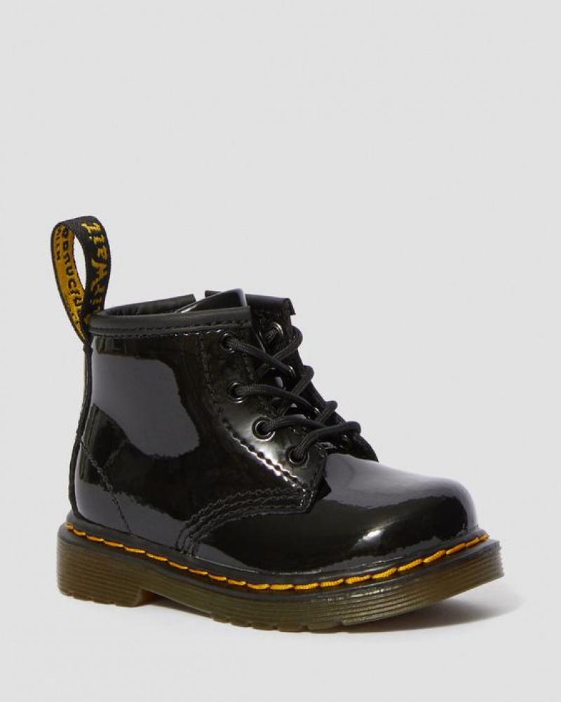 Dr Martens Infant 1460 Kiiltonahka Nahkaiset Pitsi Up Lasten Saappaat Mustat | Suomi_Dr21197