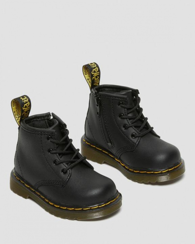 Dr Martens Infant 1460 Softy T Nahkaiset Pitsi Up Lasten Saappaat Mustat | Suomi_Dr93417