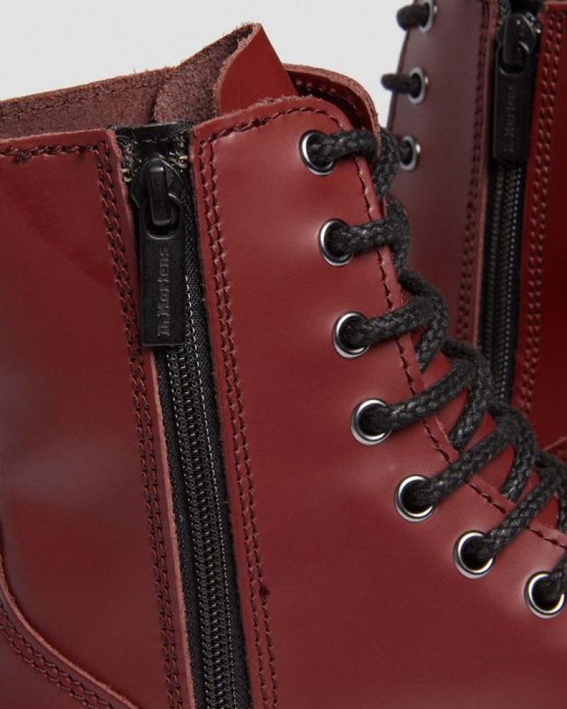 Dr Martens Jadon Boot Smooth Nahkaiset Miesten Platform Kengät Punainen | Suomi_Dr84415