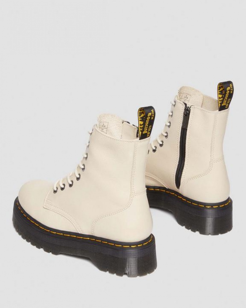 Dr Martens Jadon III Boot Pisa Nahkaiset Platforms Naisten Saappaat Beige | Suomi_Dr83371