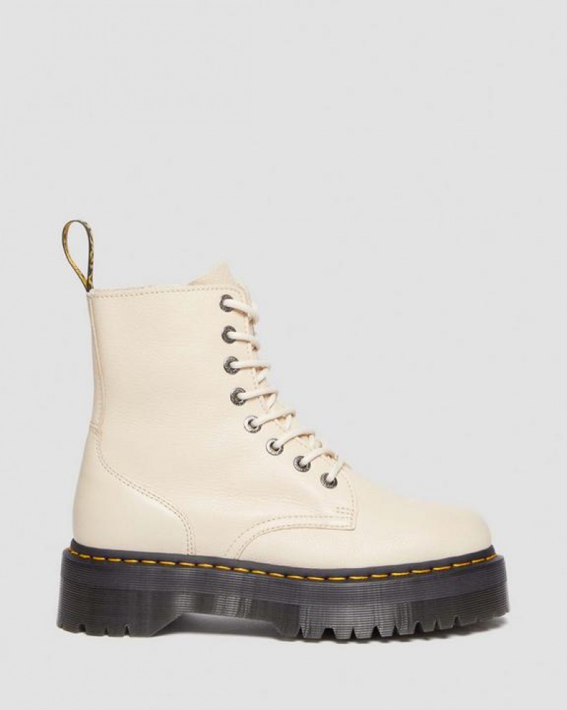 Dr Martens Jadon III Boot Pisa Nahkaiset Platforms Naisten Saappaat Beige | Suomi_Dr83371