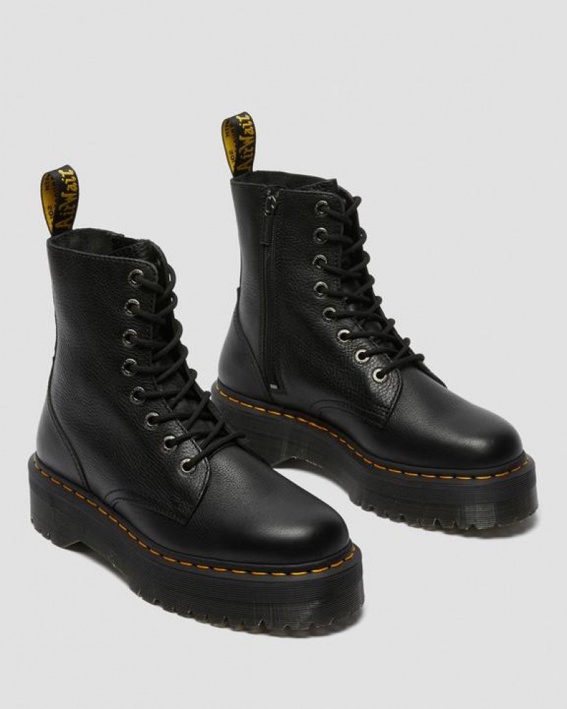 Dr Martens Jadon III Boot Pisa Nahkaiset Platforms Naisten Saappaat Mustat | Suomi_Dr42775