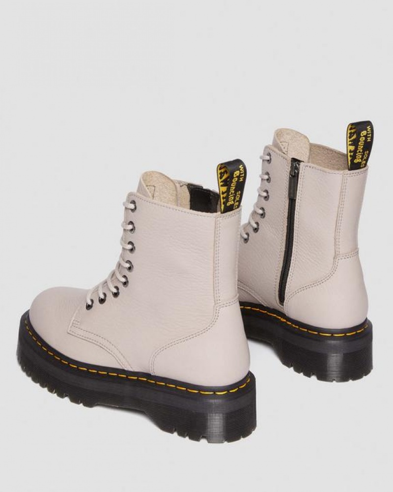 Dr Martens Jadon III Boot Pisa Nahkaiset Platforms Miesten Saappaat Harmaat Ruskea | Suomi_Dr91871