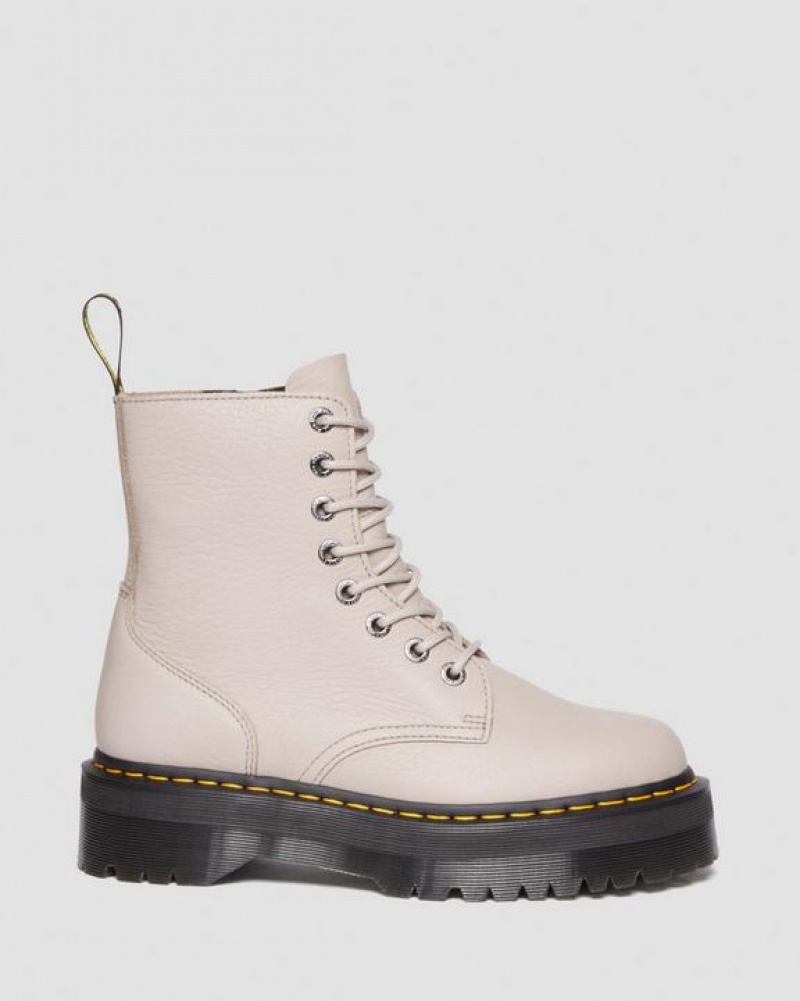 Dr Martens Jadon III Boot Pisa Nahkaiset Platforms Miesten Saappaat Harmaat Ruskea | Suomi_Dr91871