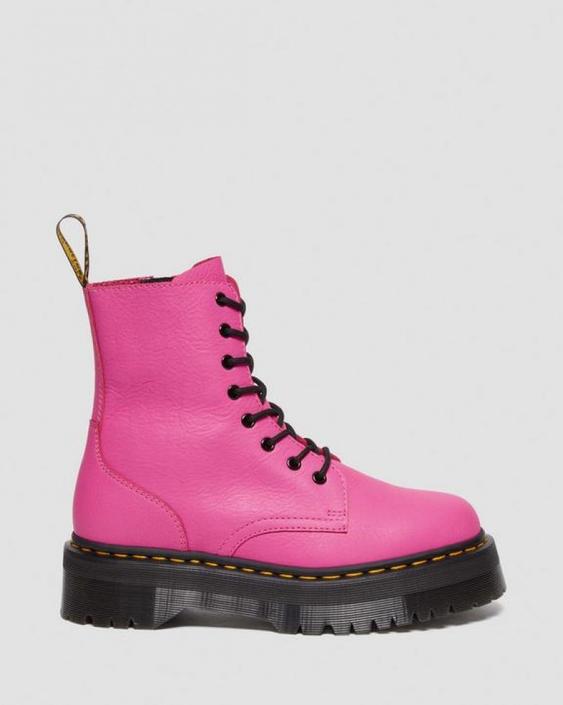 Dr Martens Jadon III Boot Pisa Nahkaiset Miesten Platform Kengät Pinkki | Suomi_Dr86149