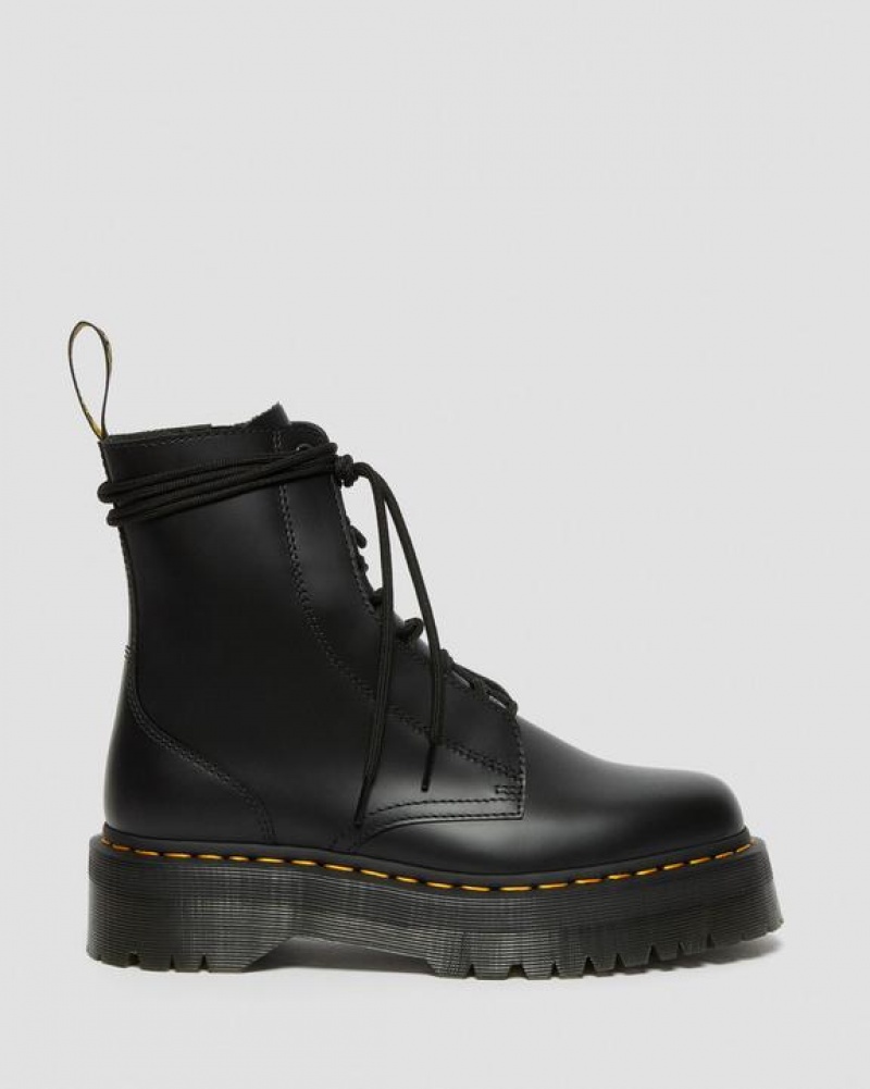 Dr Martens Jarrick Smooth Nahkaiset Miesten Platform Kengät Mustat | Suomi_Dr21515