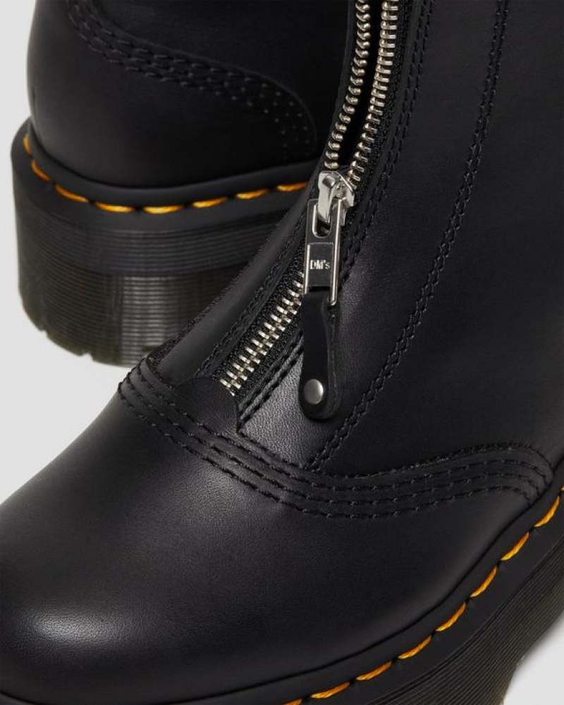 Dr Martens Jetta Zipped Sendal Nahkaiset Platform Naisten Saappaat Mustat | Suomi_Dr39261