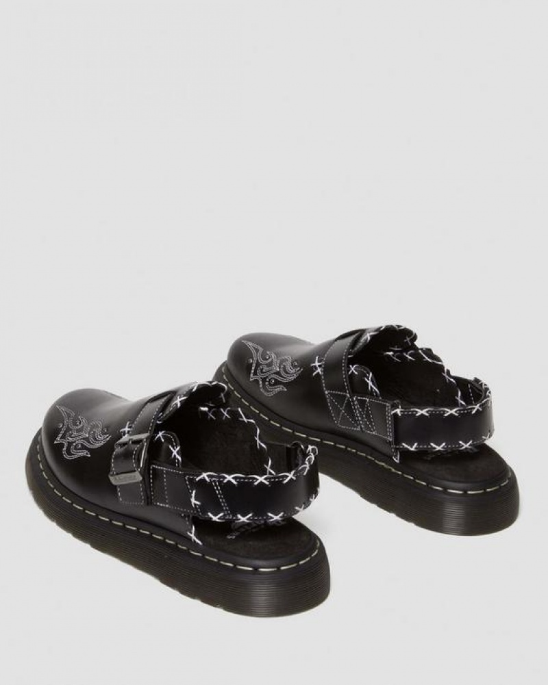 Dr Martens Jorge II Gothic Americana Nahkaiset Slingback Mules Naisten Kengät Mustat | Suomi_Dr62056