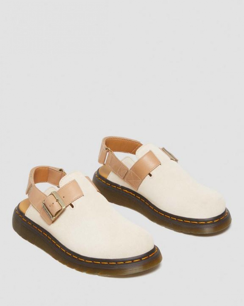 Dr Martens Jorge II Mokka & Nahkaiset Slingback Mules Naisten Kengät Beige | Suomi_Dr91520