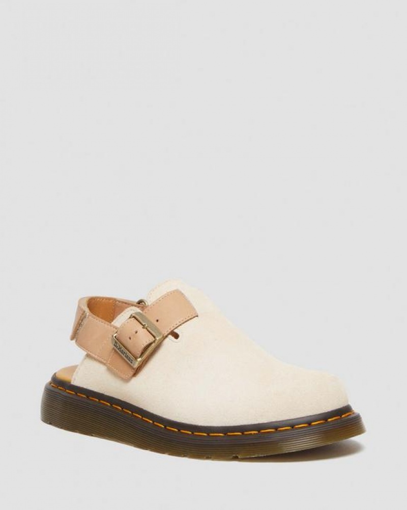 Dr Martens Jorge II Mokka & Nahkaiset Slingback Mules Naisten Kengät Beige | Suomi_Dr91520