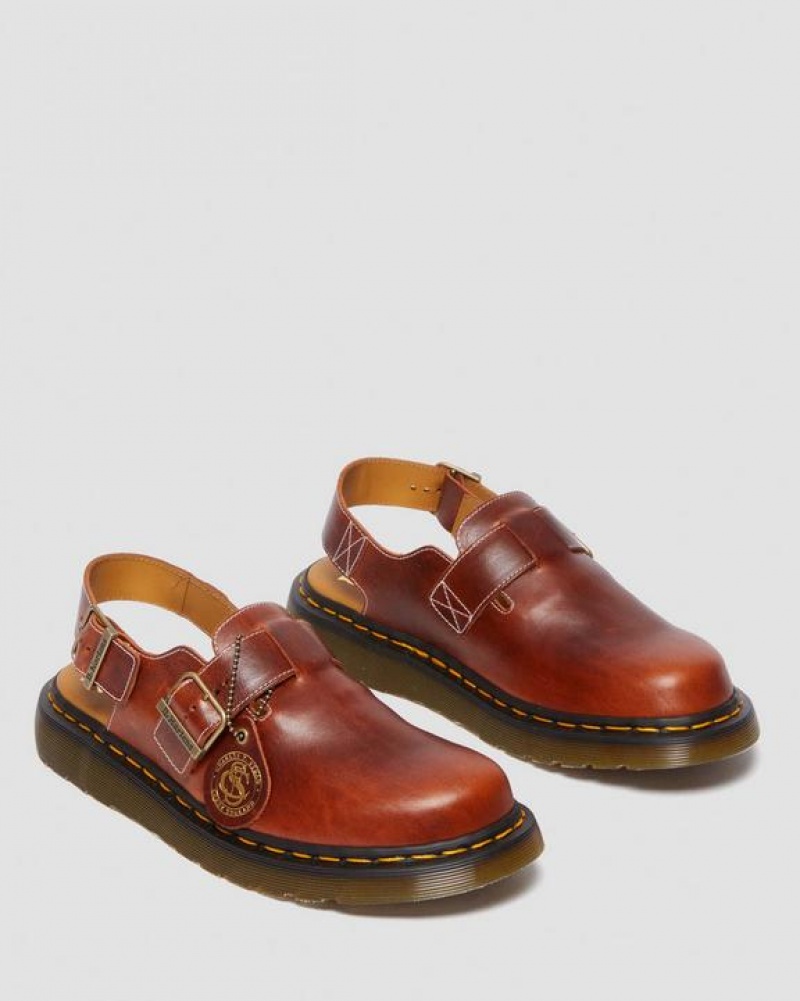 Dr Martens Jorge Made in England Classic Nahkaiset Slingback Mules Naisten Kengät Ruskea | Suomi_Dr49069