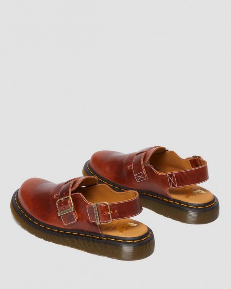 Dr Martens Jorge Made in England Classic Nahkaiset Slingback Mules Naisten Kengät Ruskea | Suomi_Dr49069