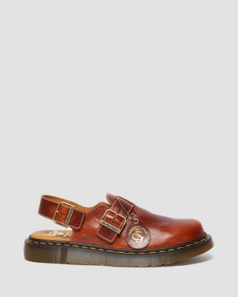 Dr Martens Jorge Made in England Classic Nahkaiset Slingback Mules Naisten Kengät Ruskea | Suomi_Dr49069