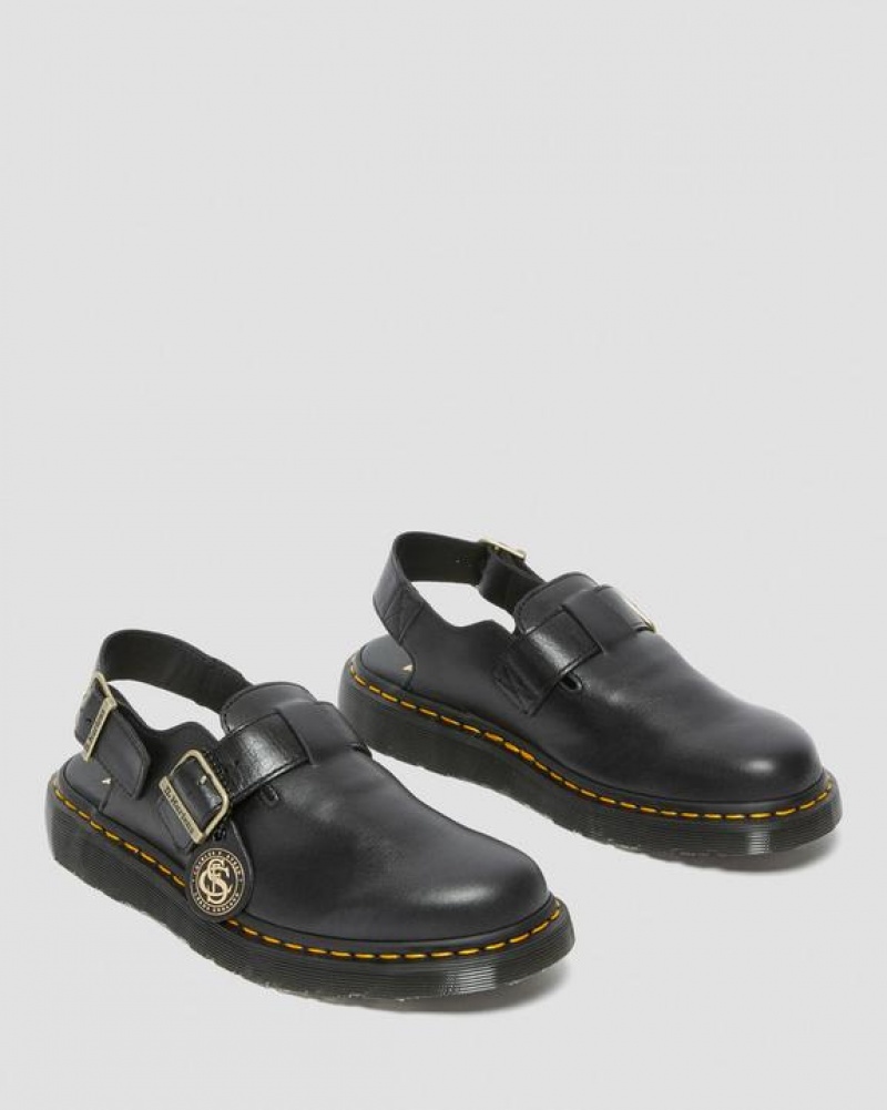 Dr Martens Jorge Made in England Nahkaiset Slingback Mules Naisten Kengät Mustat | Suomi_Dr49332