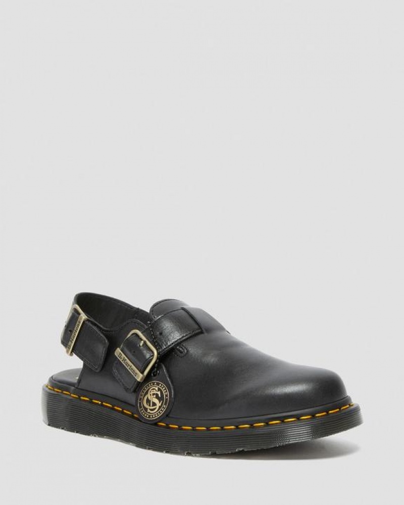 Dr Martens Jorge Made in England Nahkaiset Slingback Mules Naisten Kengät Mustat | Suomi_Dr49332