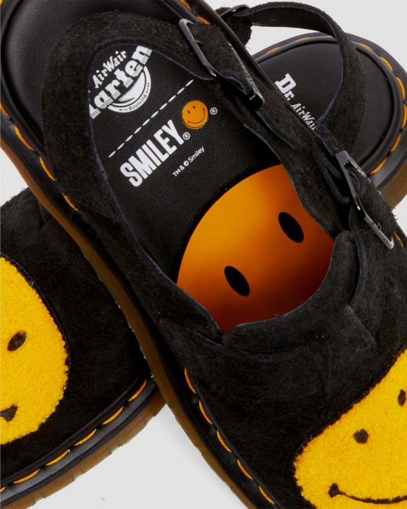 Dr Martens Jorge Smiley® Napped Mokka Slingback Mules Naisten Kengät Mustat | Suomi_Dr72977