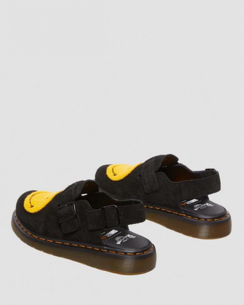 Dr Martens Jorge Smiley® Napped Mokka Slingback Mules Naisten Kengät Mustat | Suomi_Dr72977