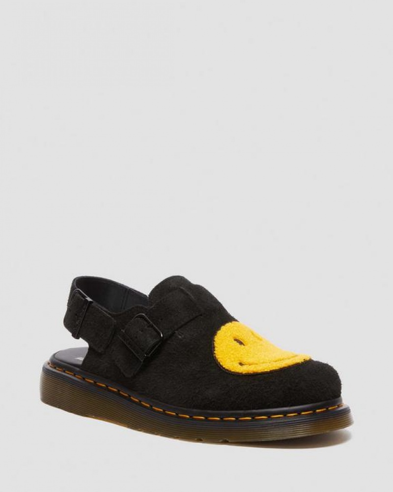 Dr Martens Jorge Smiley® Napped Mokka Slingback Mules Naisten Kengät Mustat | Suomi_Dr72977