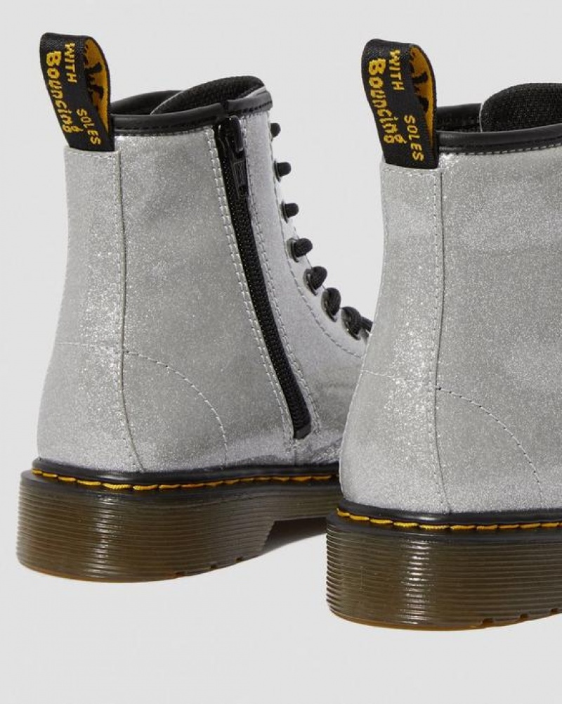 Dr Martens Junior 1460 Glitter Pitsi Up Lasten Saappaat Hopea | Suomi_Dr86964