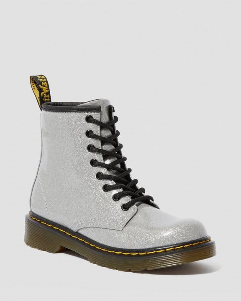 Dr Martens Junior 1460 Glitter Pitsi Up Lasten Saappaat Hopea | Suomi_Dr86964