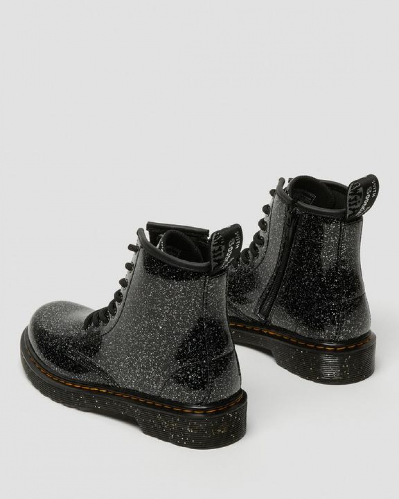 Dr Martens Junior 1460 Glitter Pitsi Up Lasten Saappaat Mustat | Suomi_Dr97812