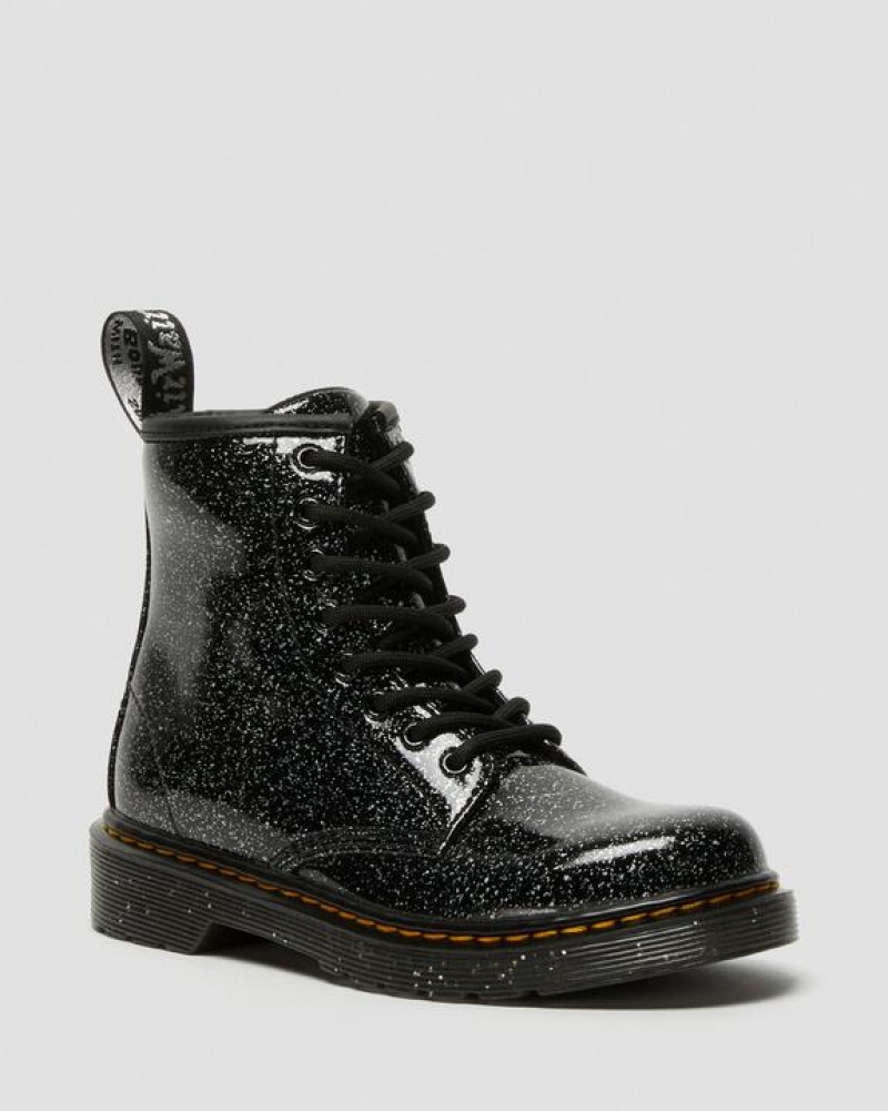 Dr Martens Junior 1460 Glitter Pitsi Up Lasten Saappaat Mustat | Suomi_Dr97812