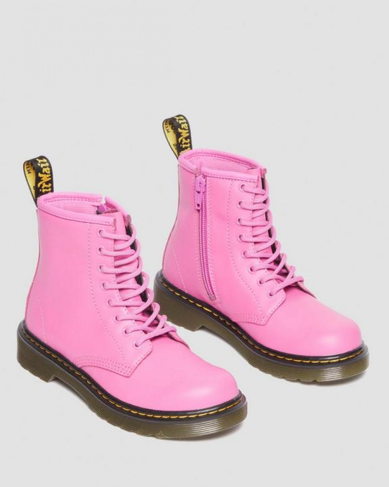 Dr Martens Junior 1460 Nahkaiset Pitsi Up Lasten Saappaat Pinkki | Suomi_Dr53510