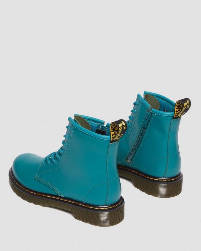 Dr Martens Junior 1460 Nahkaiset Pitsi Up Lasten Saappaat Turkoosi Vihreä | Suomi_Dr80284