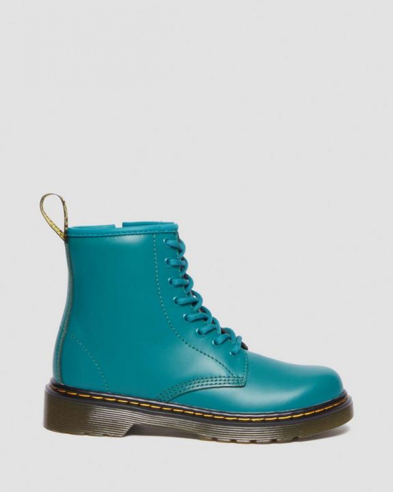 Dr Martens Junior 1460 Nahkaiset Pitsi Up Lasten Saappaat Turkoosi Vihreä | Suomi_Dr80284