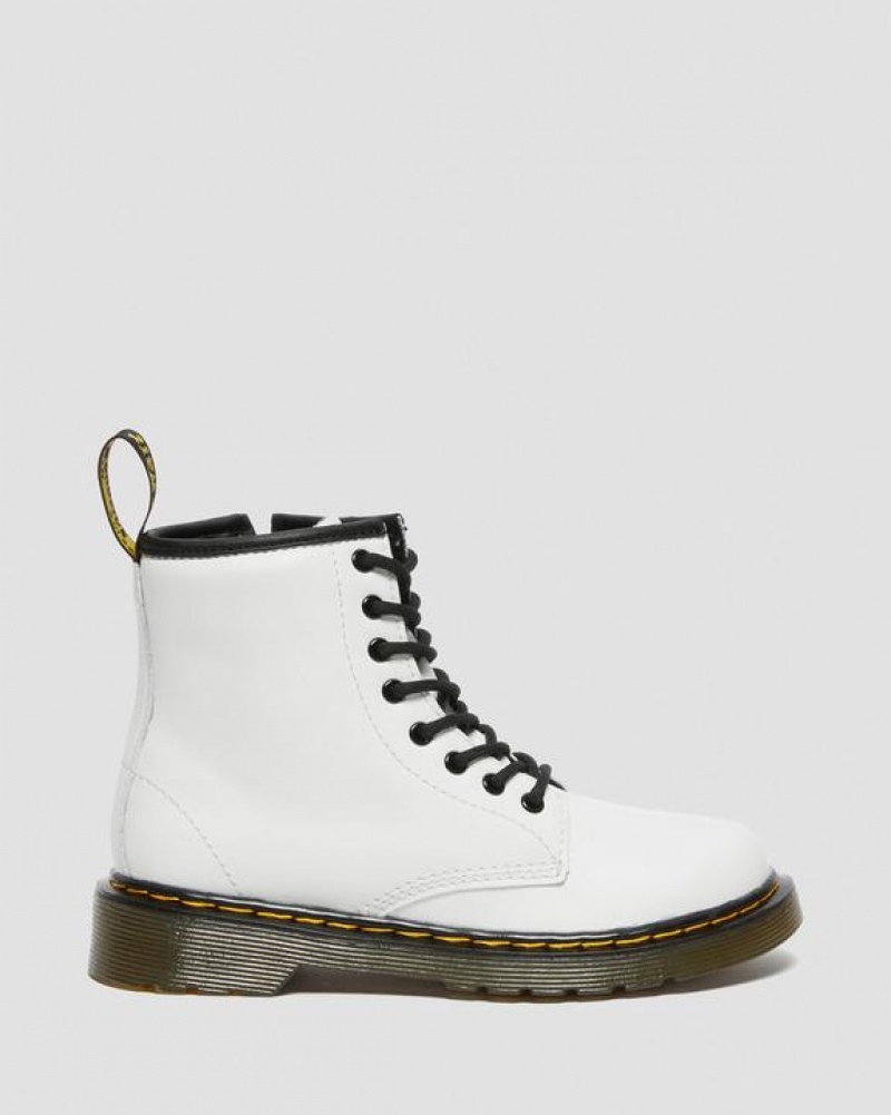 Dr Martens Junior 1460 Nahkaiset Pitsi Up Lasten Saappaat Valkoinen | Suomi_Dr15947