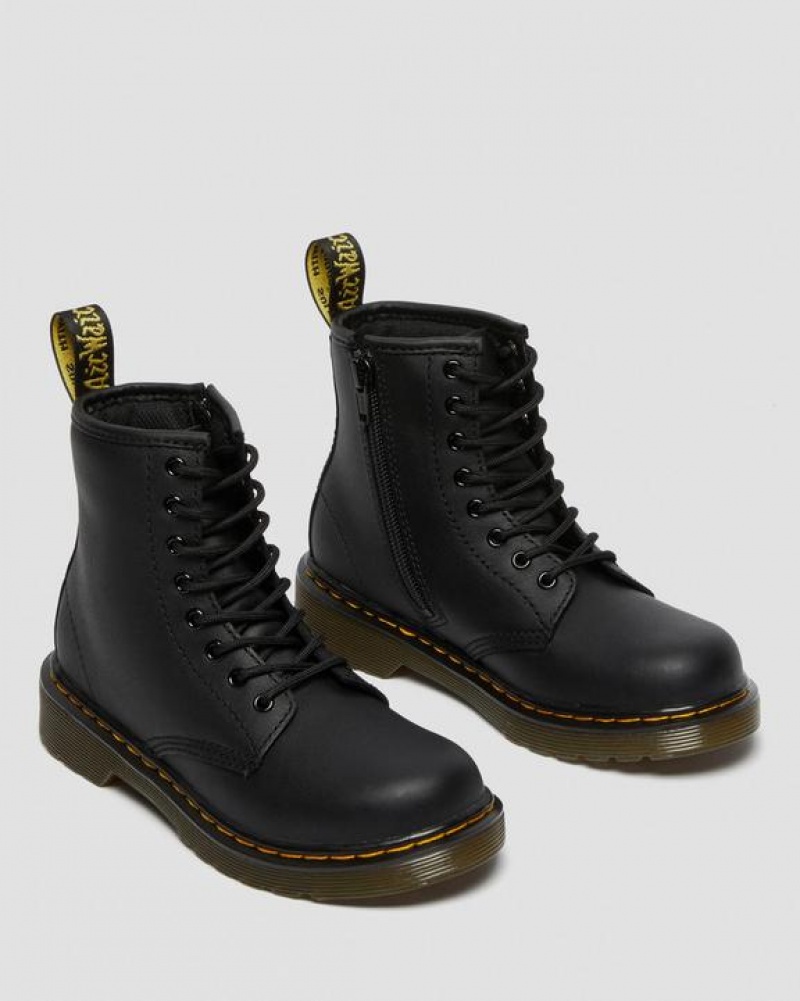 Dr Martens Junior 1460 Softy T Nahkaiset Pitsi Up Lasten Saappaat Mustat | Suomi_Dr66607