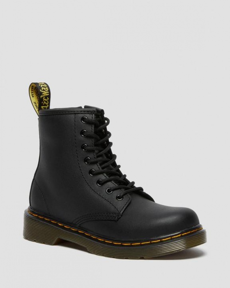 Dr Martens Junior 1460 Softy T Nahkaiset Pitsi Up Lasten Saappaat Mustat | Suomi_Dr66607