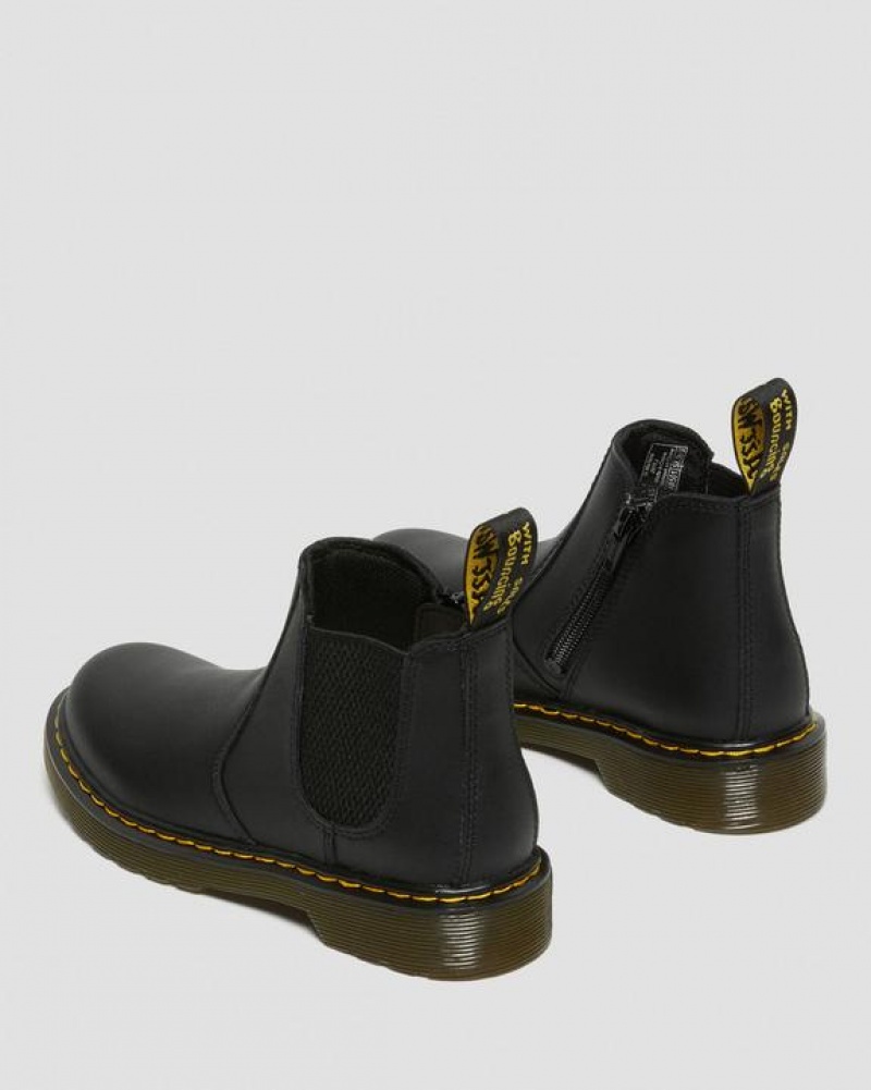 Dr Martens Junior 2976 Softy T Nahkaiset Chelsea Lasten Saappaat Mustat | Suomi_Dr72750