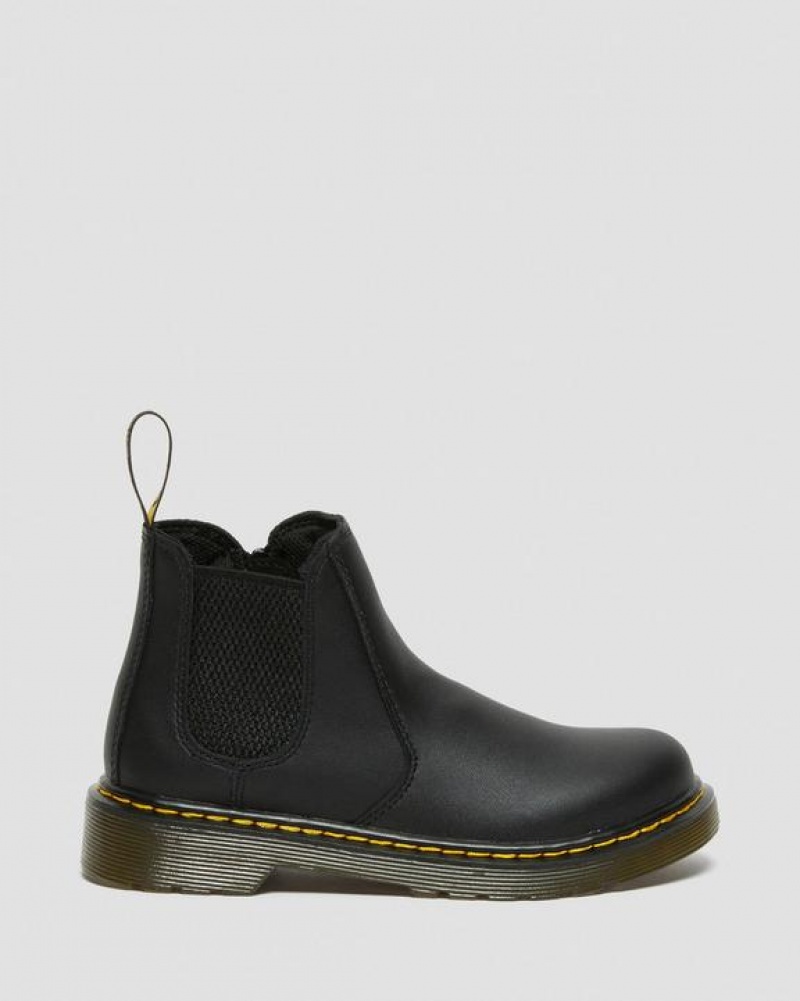 Dr Martens Junior 2976 Softy T Nahkaiset Chelsea Lasten Saappaat Mustat | Suomi_Dr72750