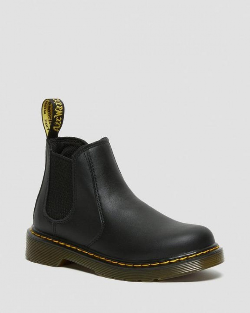 Dr Martens Junior 2976 Softy T Nahkaiset Chelsea Lasten Saappaat Mustat | Suomi_Dr72750