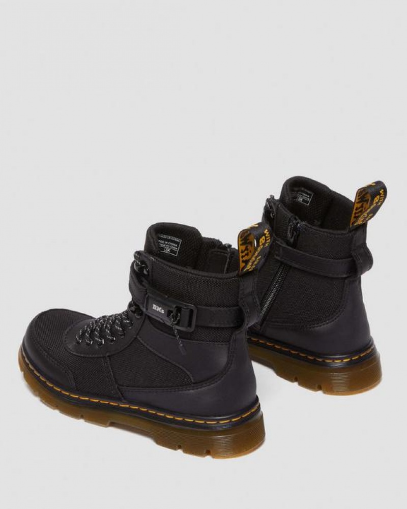 Dr Martens Junior Combs Tech Extra Tough Poly Vapaa-ajan Lasten Saappaat Mustat | Suomi_Dr94260