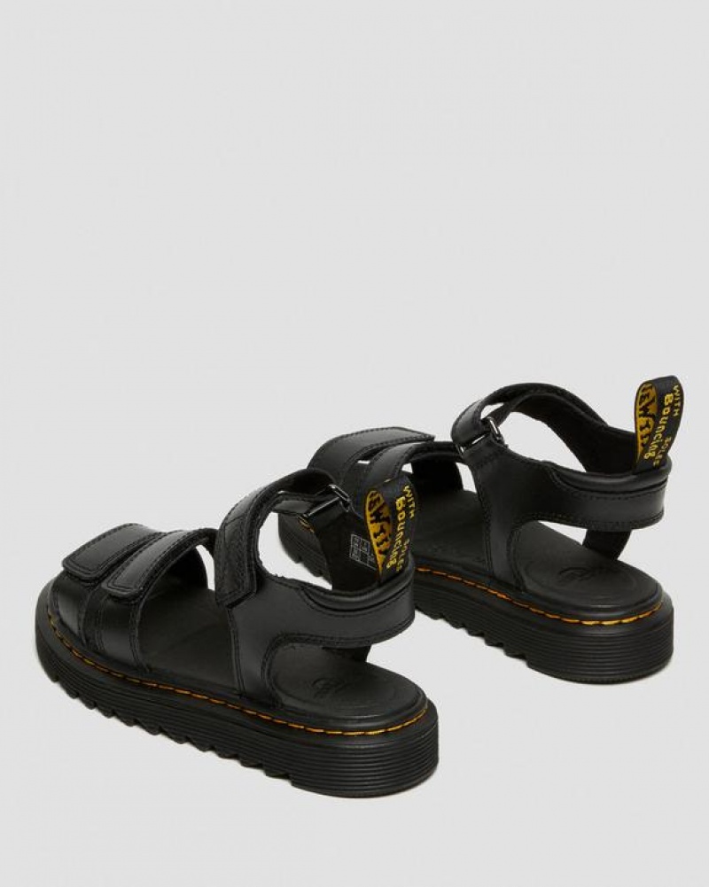 Dr Martens Junior Klaire Nahkaiset Strap Lasten Sandaalit Mustat | Suomi_Dr28518