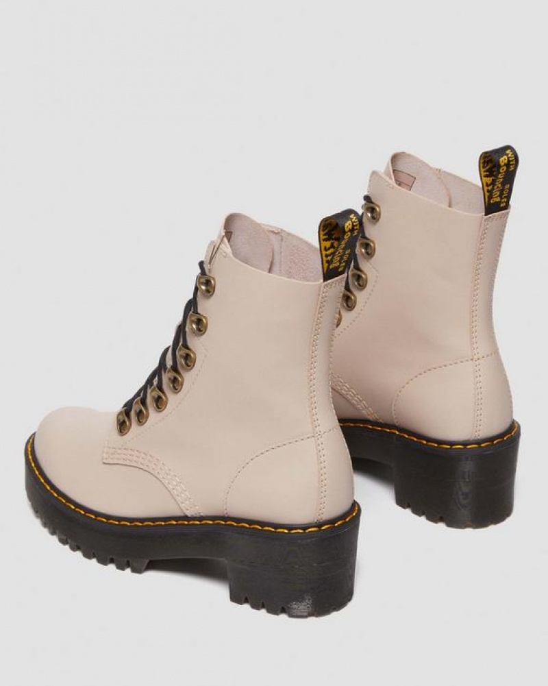 Dr Martens Leona Women's Sendal Nahkaiset Naisten Platform Kengät Harmaat Ruskea | Suomi_Dr59801