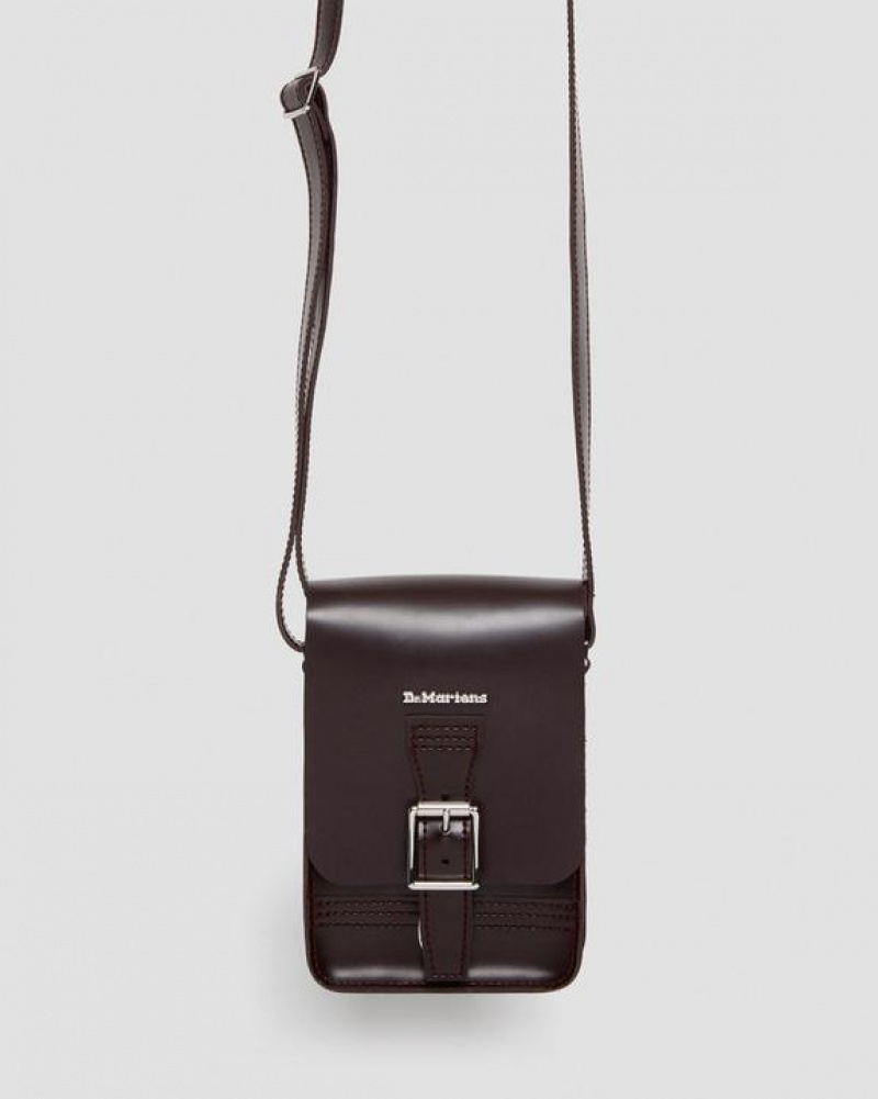 Dr Martens Nahkaiset Vertical Crossbody Accessories Laukut Viininpunainen | Suomi_Dr76570