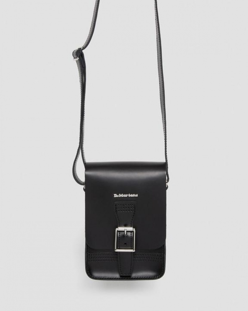 Dr Martens Nahkaiset Vertical Crossbody Accessories Laukut Mustat | Suomi_Dr13035