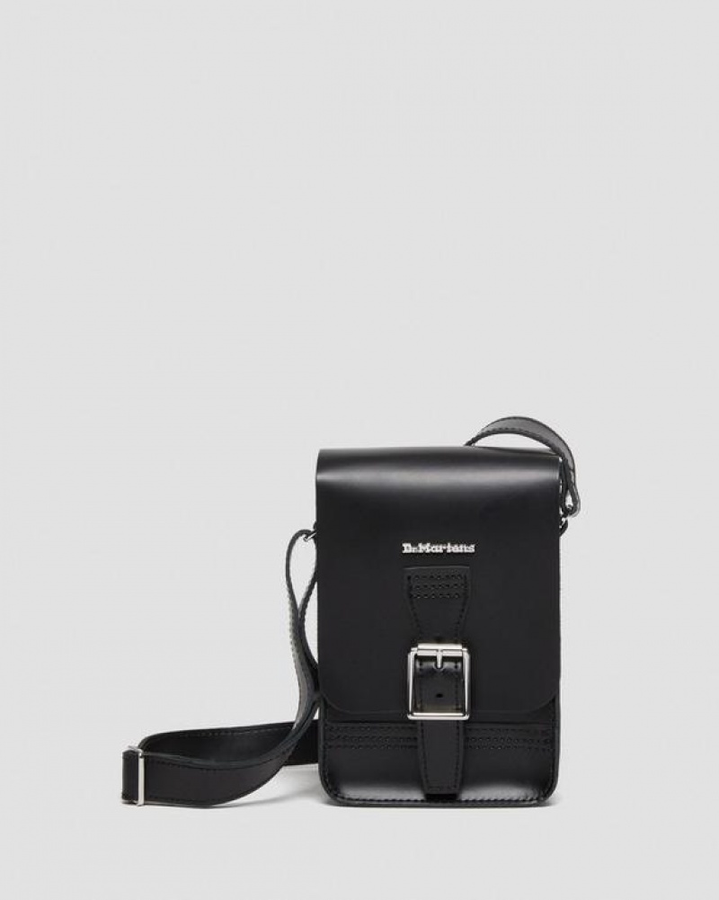 Dr Martens Nahkaiset Vertical Crossbody Accessories Laukut Mustat | Suomi_Dr13035