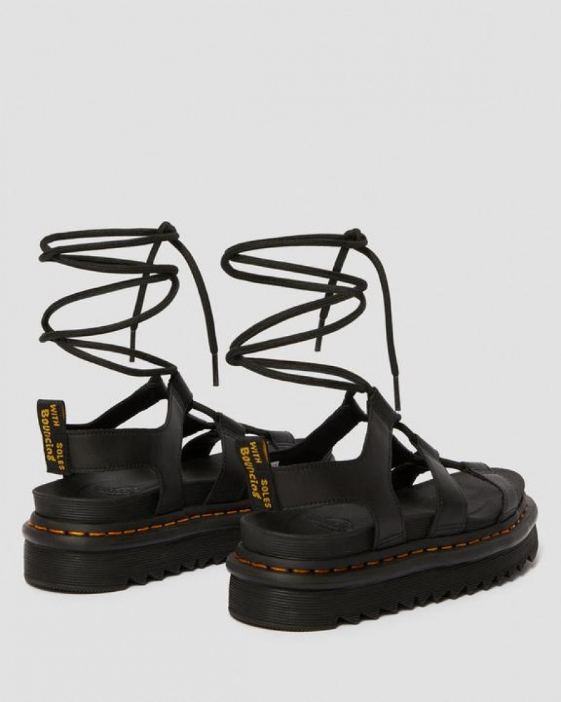 Dr Martens Nartilla Women's Nahkaiset Gladiator Naisten Sandaalit Mustat | Suomi_Dr47578