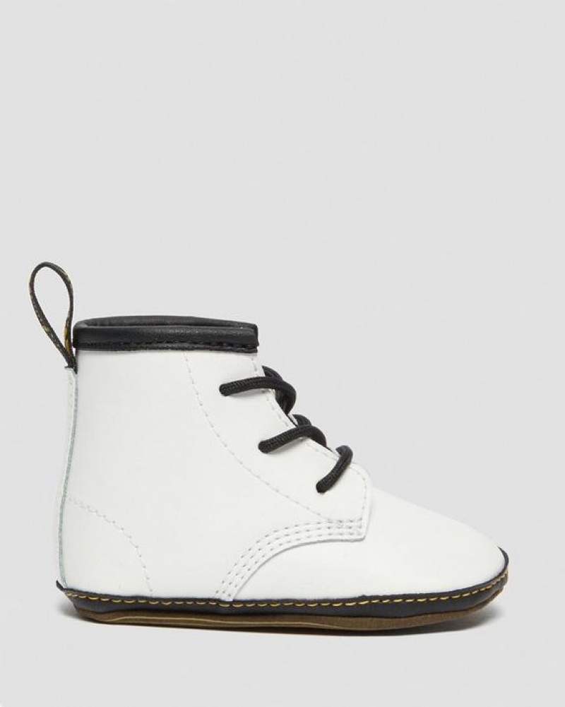 Dr Martens Newborn 1460 Auburn Nahkaiset Booties Lasten Saappaat Valkoinen | Suomi_Dr31525