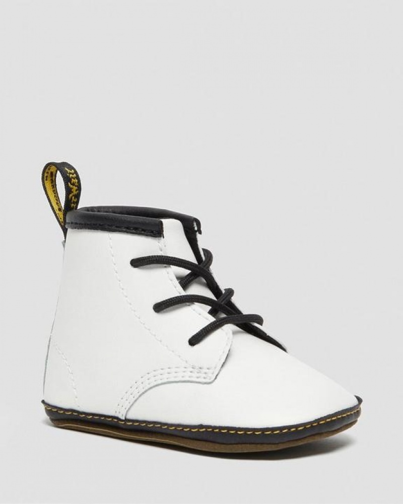 Dr Martens Newborn 1460 Auburn Nahkaiset Booties Lasten Saappaat Valkoinen | Suomi_Dr31525