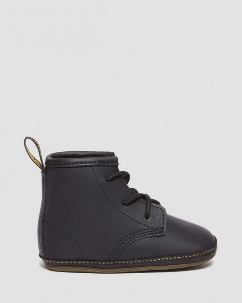 Dr Martens Newborn 1460 Auburn Nahkaiset Booties Lasten Saappaat Mustat | Suomi_Dr90298