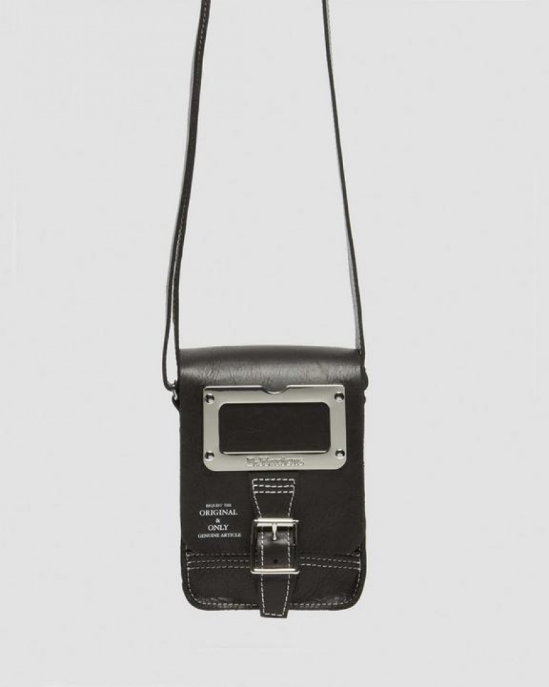 Dr Martens Overdrive Nahkaiset Vertical Crossbody Accessories Laukut Mustat | Suomi_Dr53116