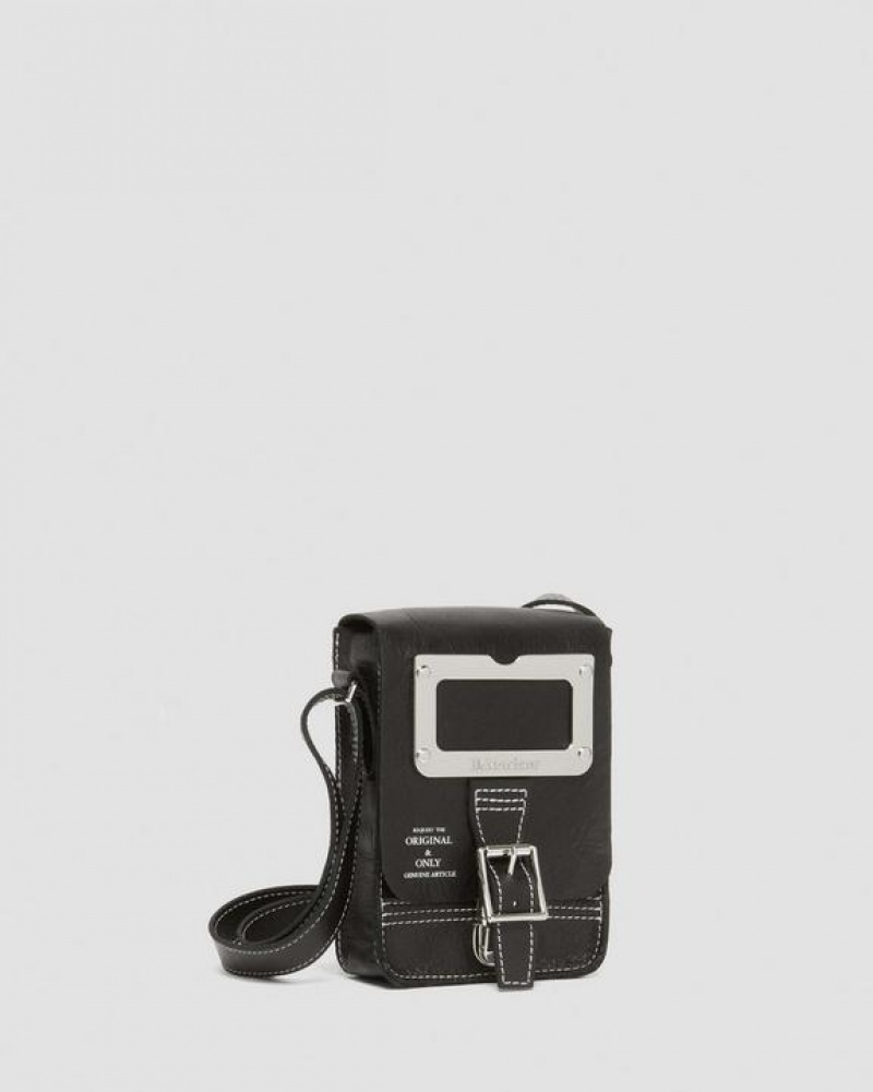 Dr Martens Overdrive Nahkaiset Vertical Crossbody Accessories Laukut Mustat | Suomi_Dr53116