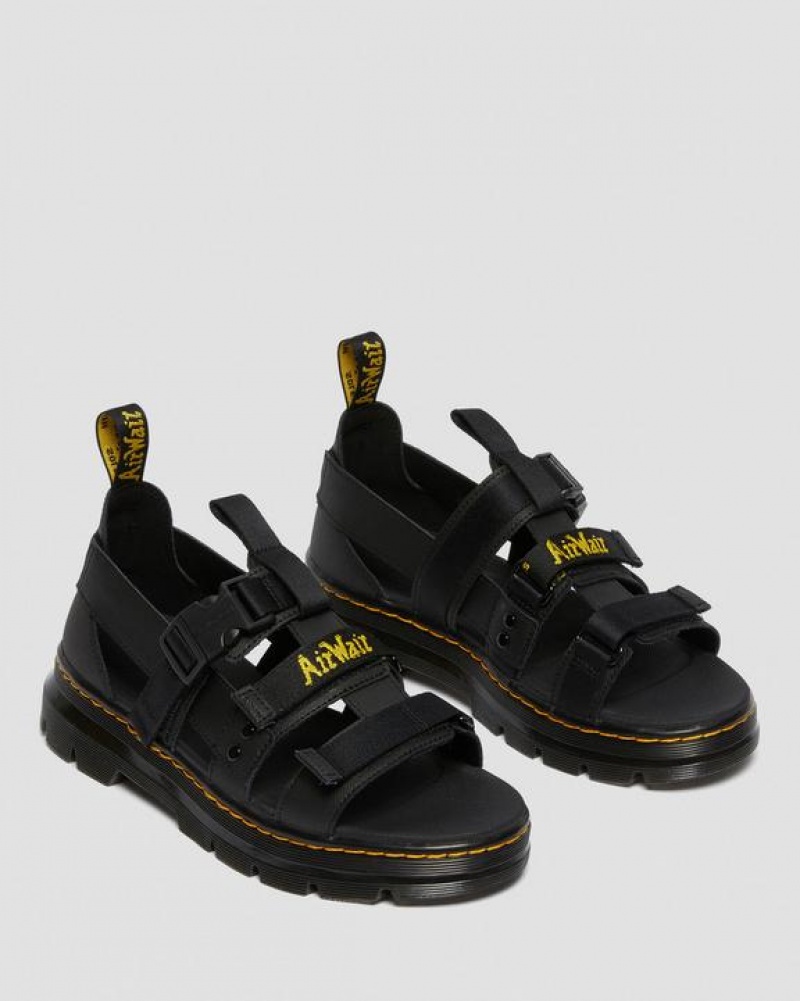 Dr Martens Pearson Webbing Miesten Sandaalit Mustat | Suomi_Dr15798