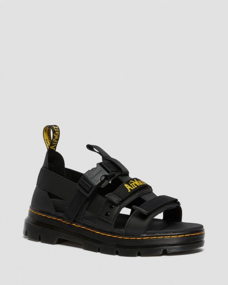 Dr Martens Pearson Webbing Miesten Sandaalit Mustat | Suomi_Dr15798